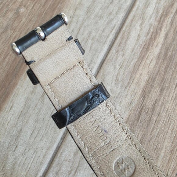 FREE@! Michele Chronograph  Diamond Women's  Alligator Leather Strap Watch - Picture 9 of 9